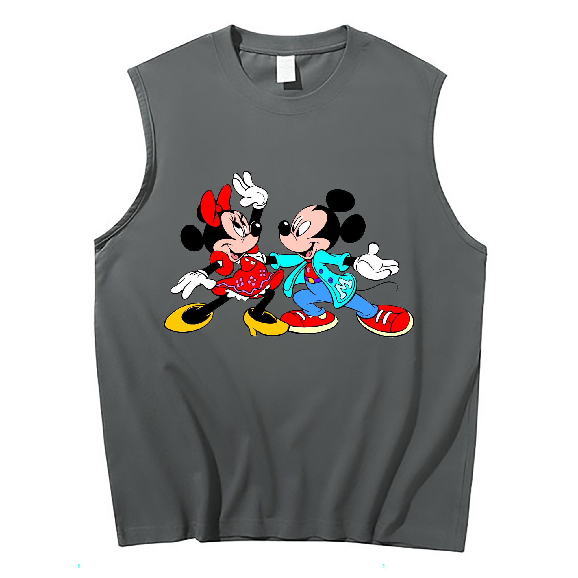 ミッキーマウス Mickey Mouse コットン100％タンクトップ（フロントプリント）